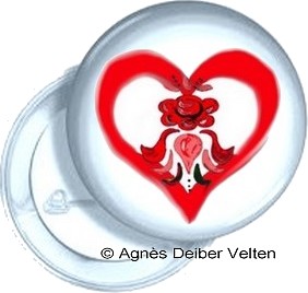 Badge Alsace 11 coeur